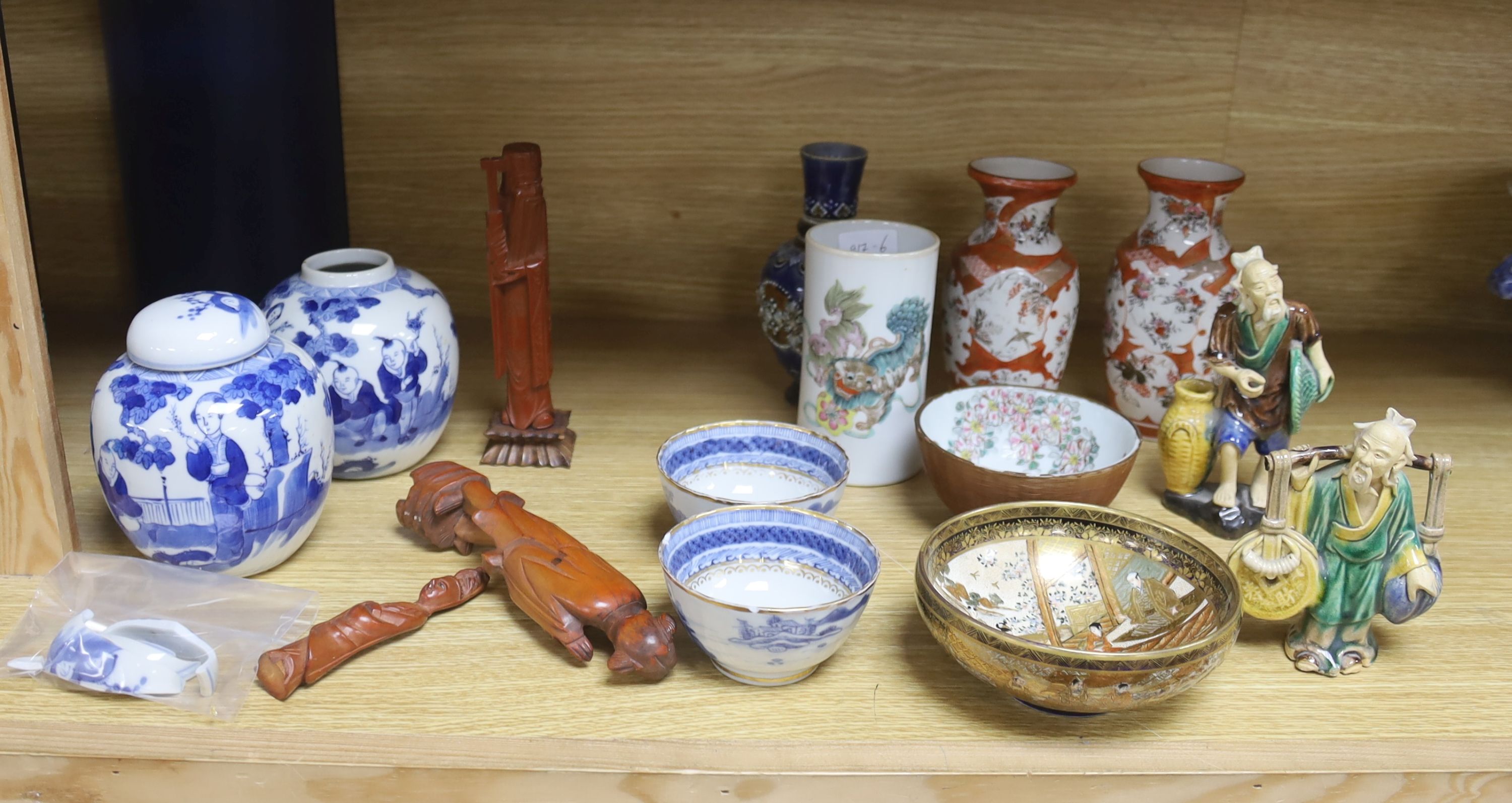 A quantity of mixed Chinese and Japanese ceramics, 19th century and later
